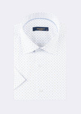 White - Blue Short Sleeve Shirt