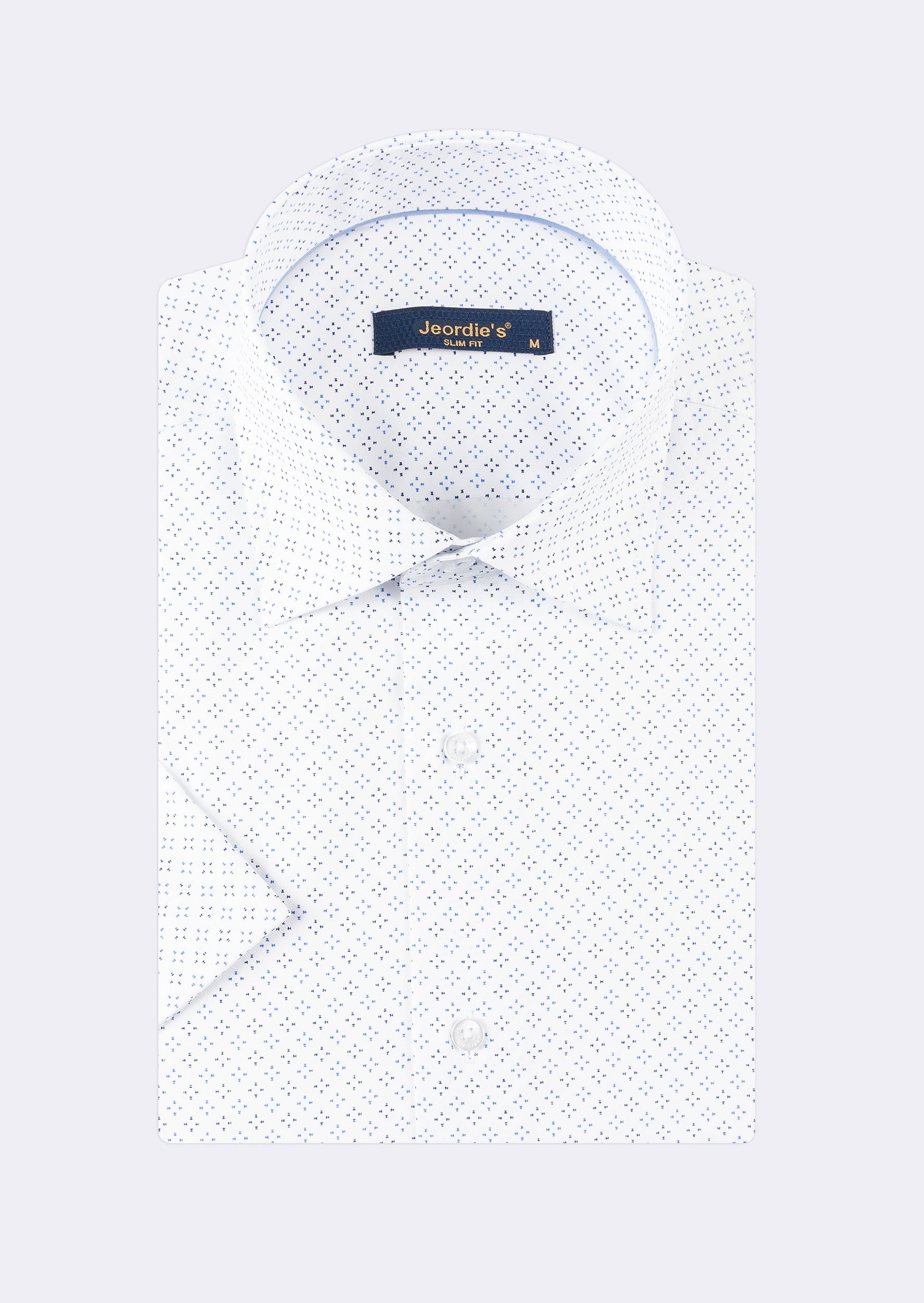 White - Blue Short Sleeve Shirt