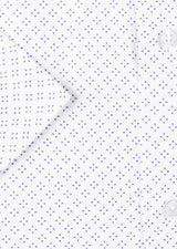 White - Purple Short Sleeve Shirt