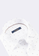 White - Brown Short Sleeve Shirt