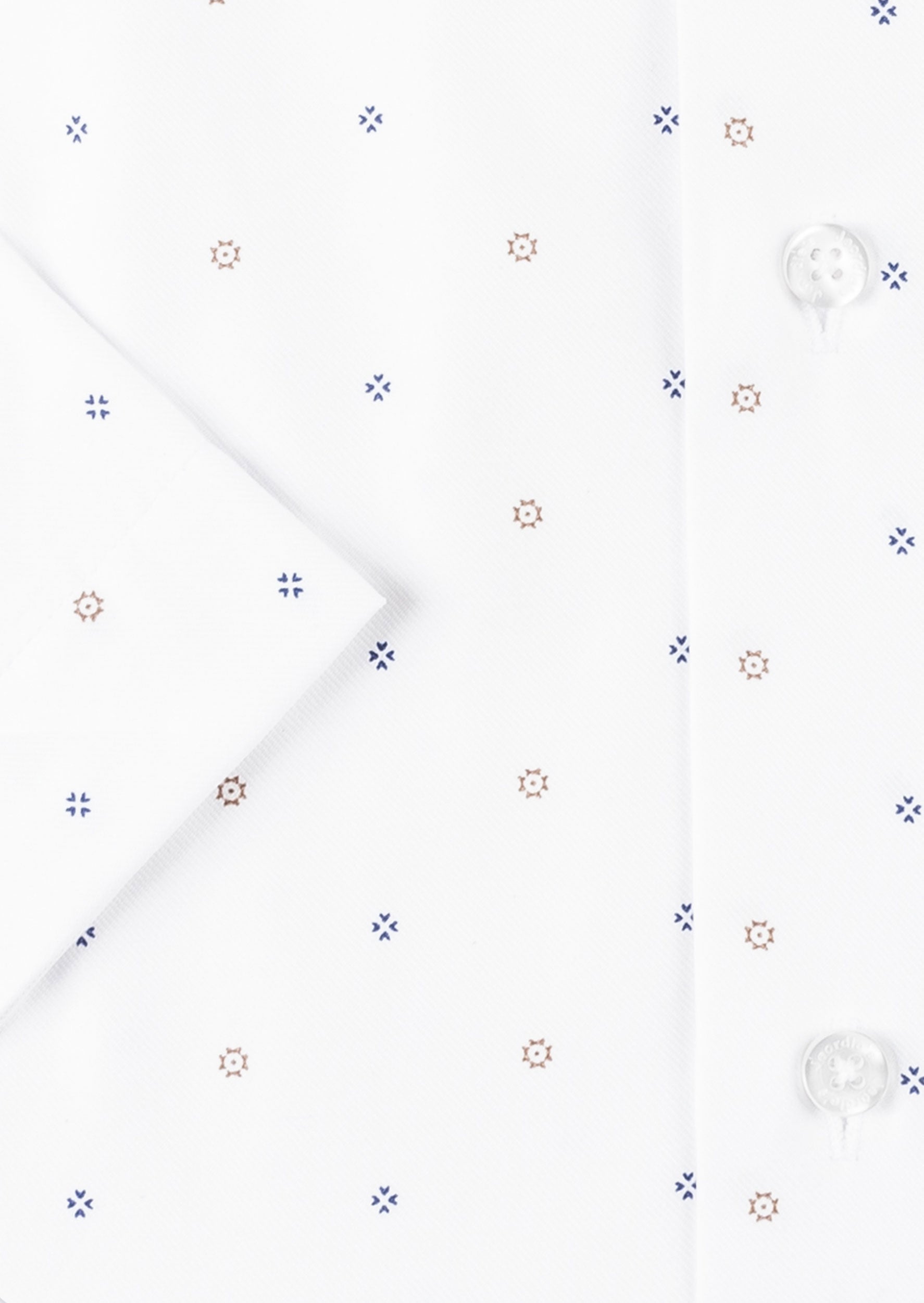 White - Brown Short Sleeve Shirt