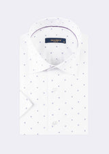 White - Purple Short Sleeve Shirt