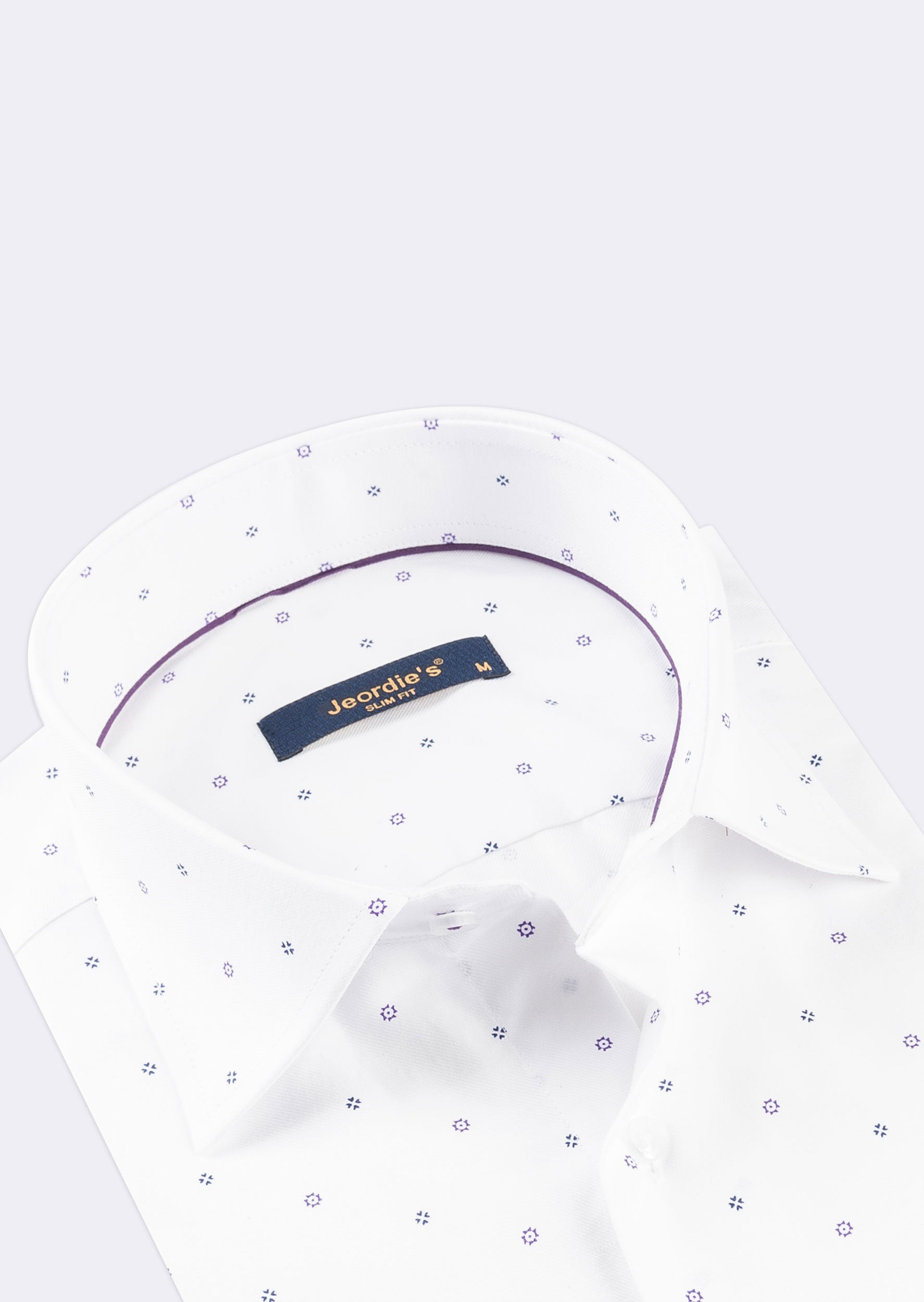 White - Purple Short Sleeve Shirt