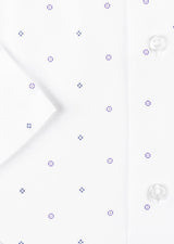 White - Purple Short Sleeve Shirt