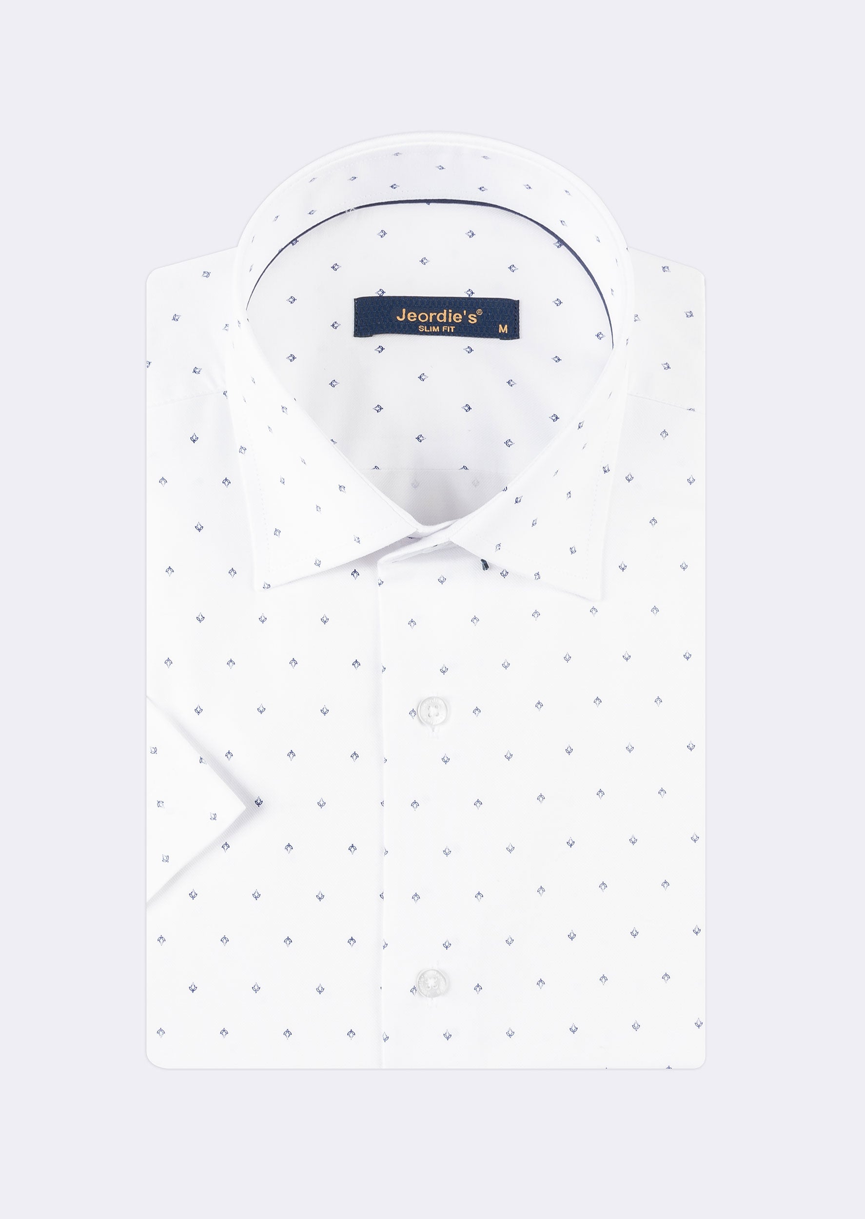 White - Navy Short Sleeve Shirt