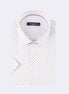 White - Burgundy Short Sleeve Shirt