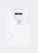 White - Blue Short Sleeve Shirt