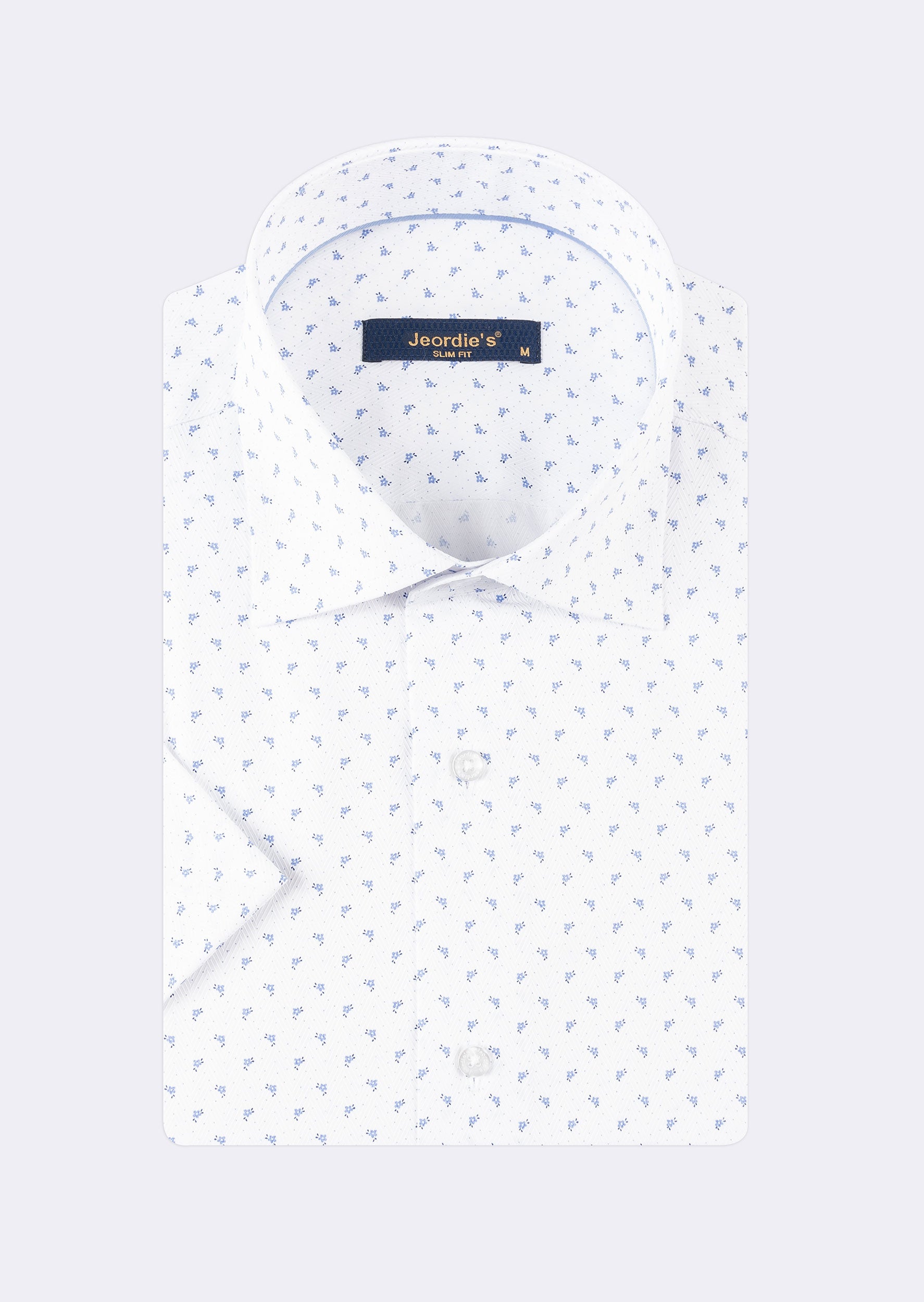 White - Blue Short Sleeve Shirt