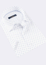 White - Blue Short Sleeve Shirt