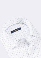 White - Blue Short Sleeve Shirt