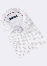 White - Burgundy Short Sleeve Shirt