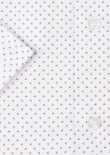 White - Burgundy Short Sleeve Shirt