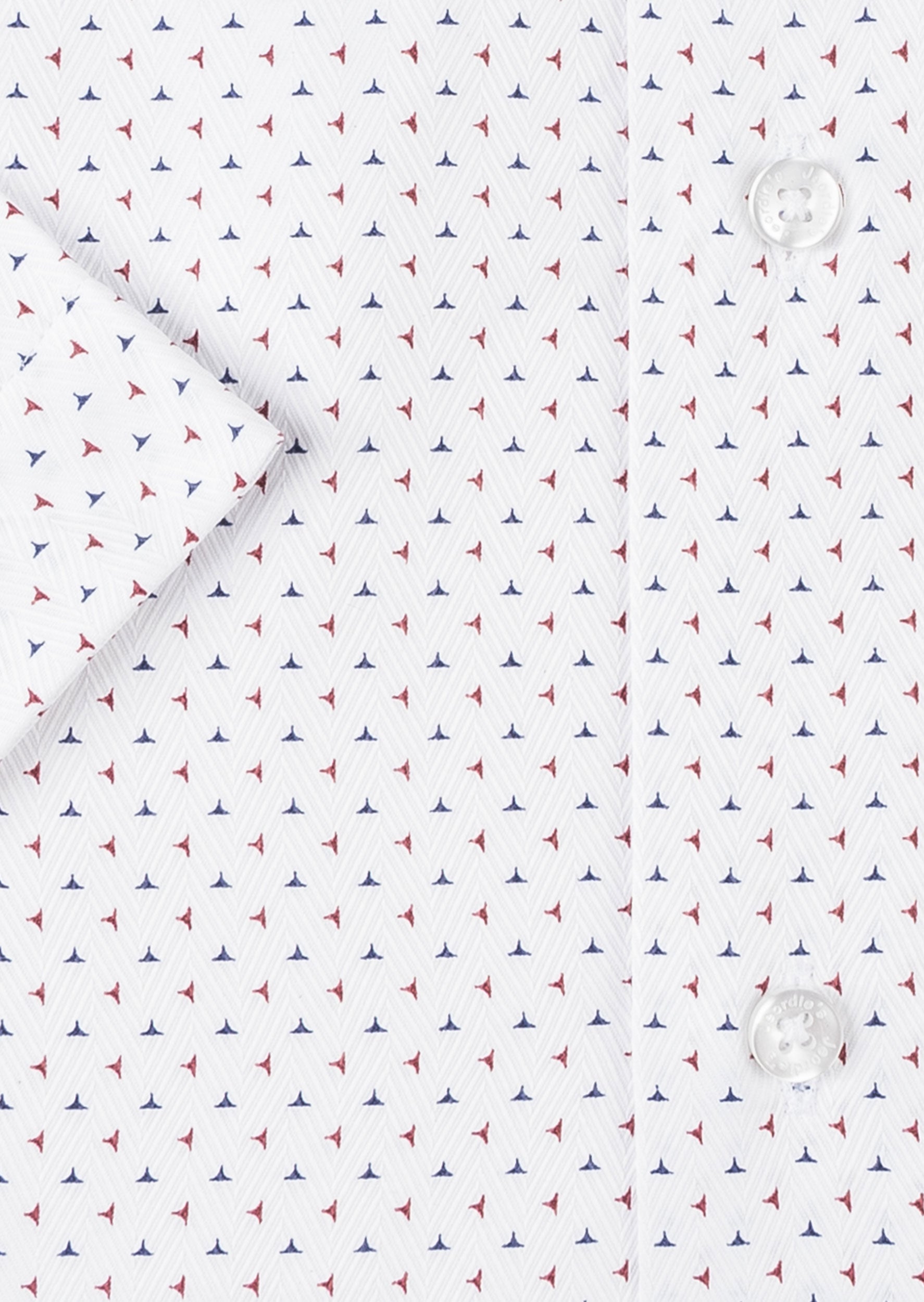 White - Burgundy Short Sleeve Shirt