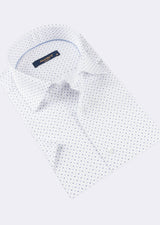 White - Navy Short Sleeve Shirt