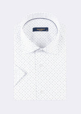 White - Navy Short Sleeve Shirt