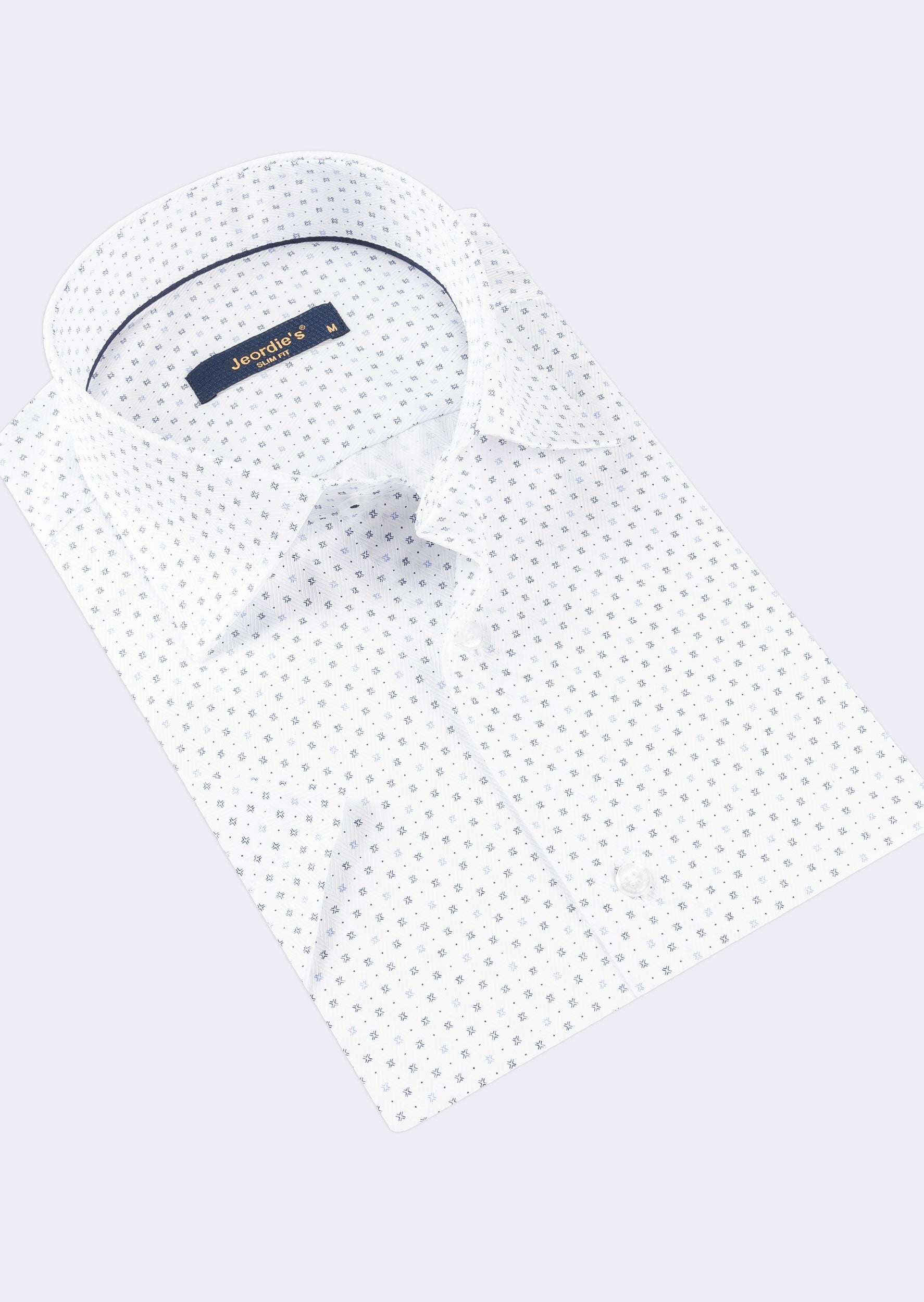 White - Navy Short Sleeve Shirt