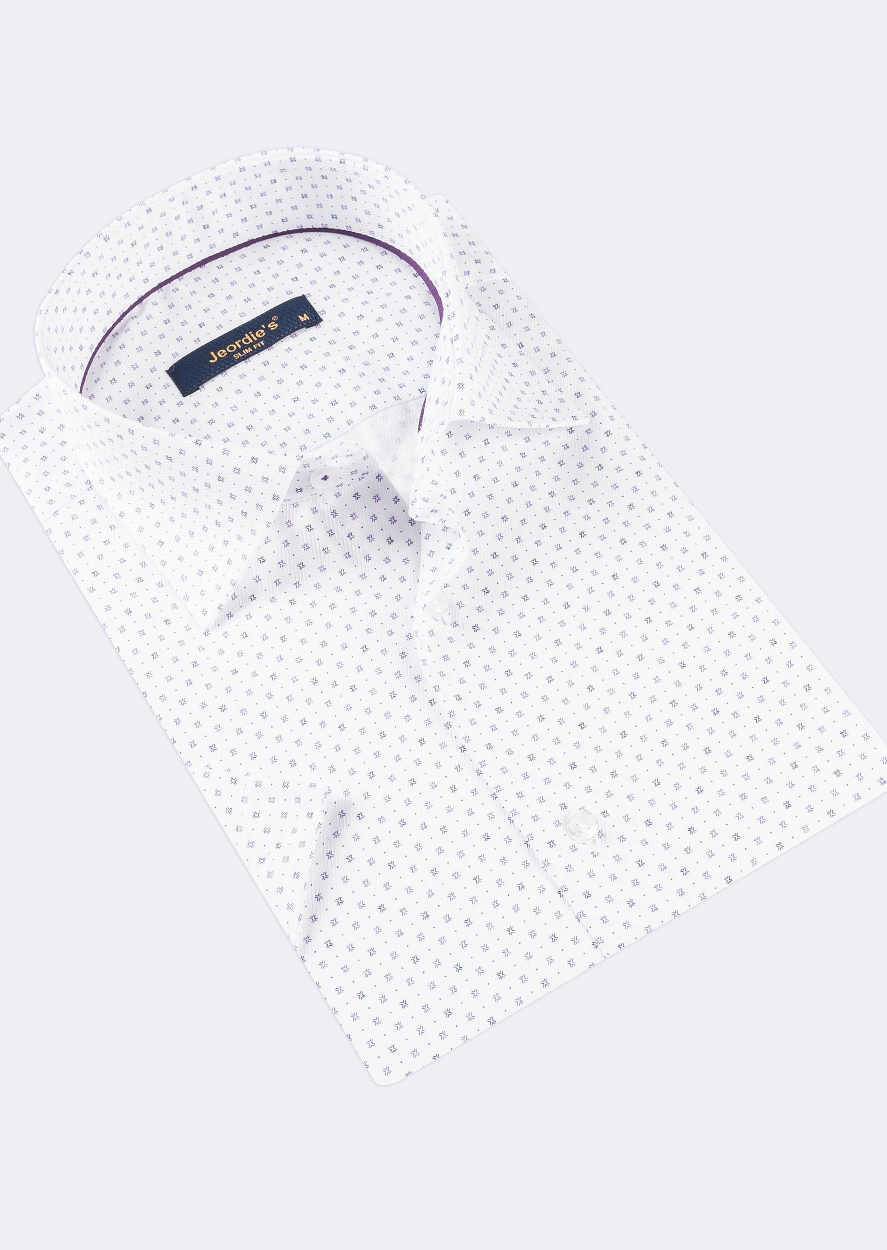 White - Lilac Short Sleeve Shirt