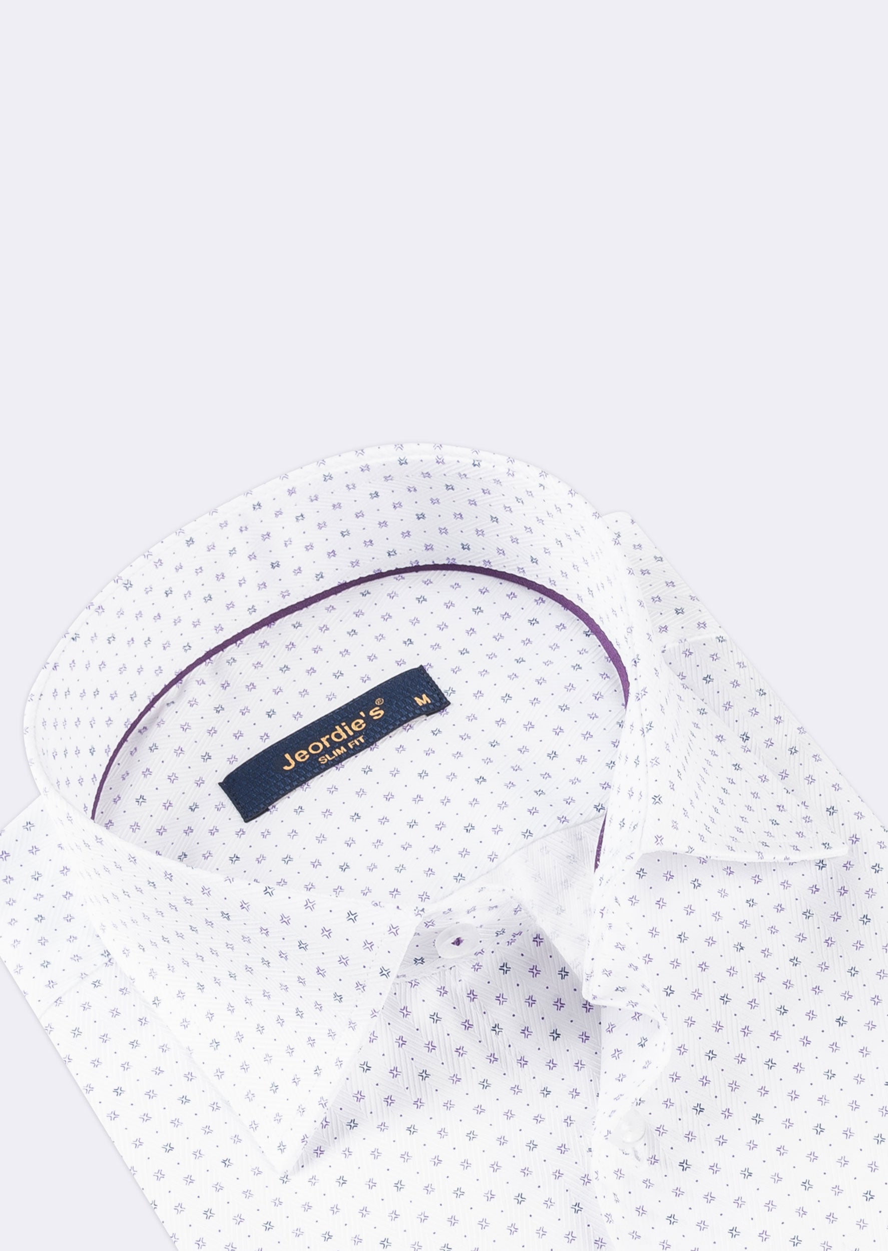 White - Lilac Short Sleeve Shirt