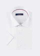 White - Navy Short Sleeve Shirt