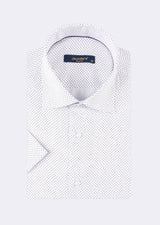 White - Lilac Short Sleeve Shirt