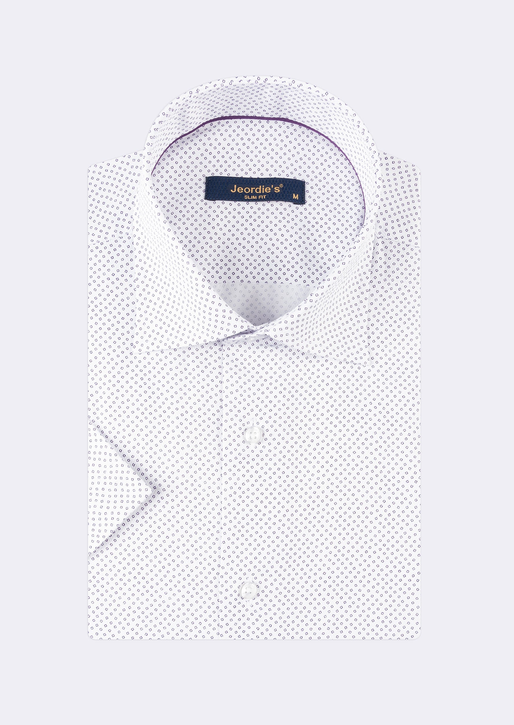 White - Lilac Short Sleeve Shirt