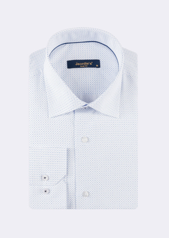 White - Blue Long Sleeve Shirt