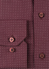 Burgundy - White Long Sleeve Shirt