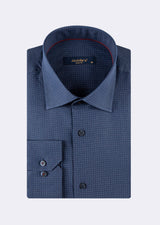 Navy - Burgundy Long Sleeve Shirt