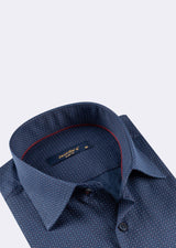 Navy - Burgundy Long Sleeve Shirt