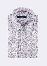 White - Burgundy Long Sleeve Shirt