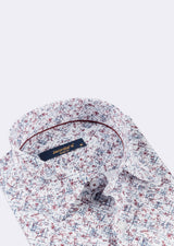 White - Burgundy Long Sleeve Shirt