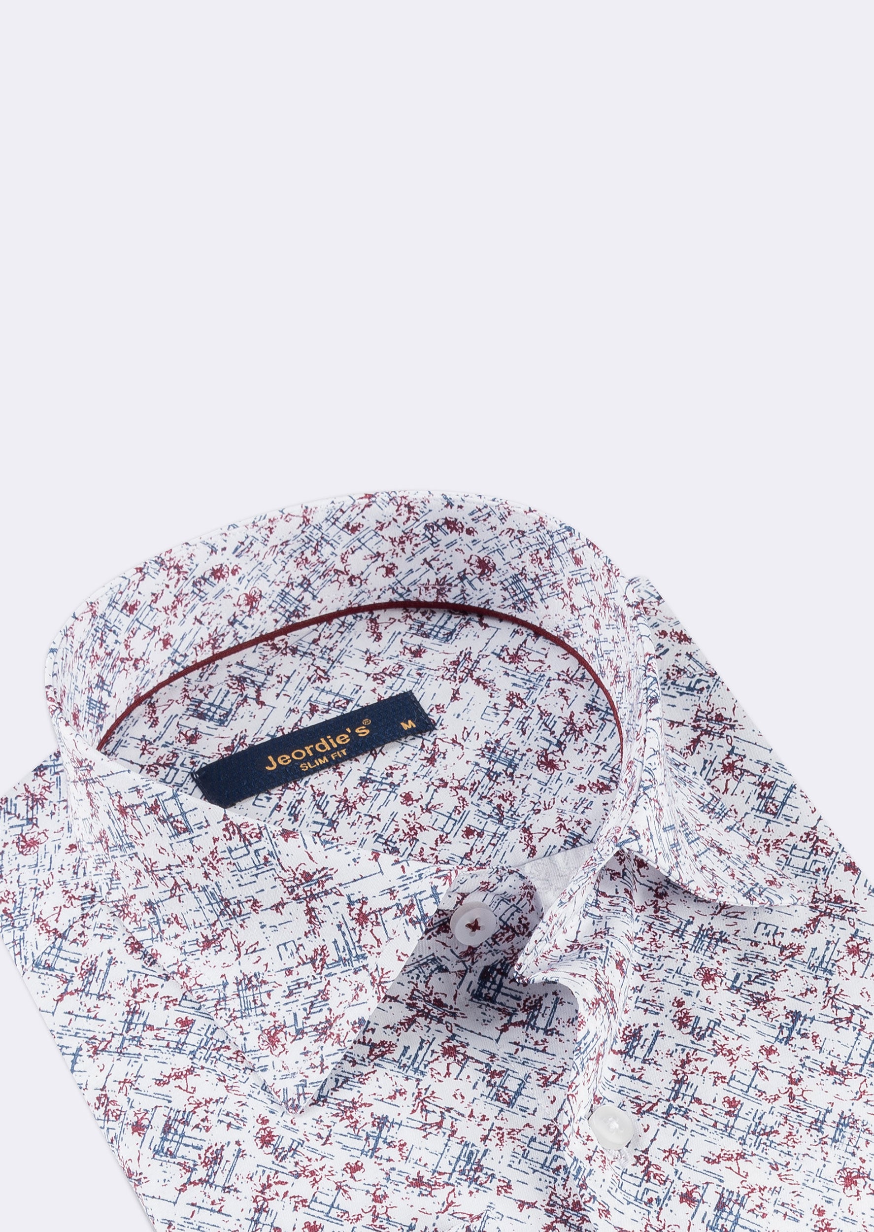 White - Burgundy Long Sleeve Shirt