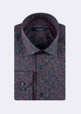 Navy - Burgundy Long Sleeve Shirt