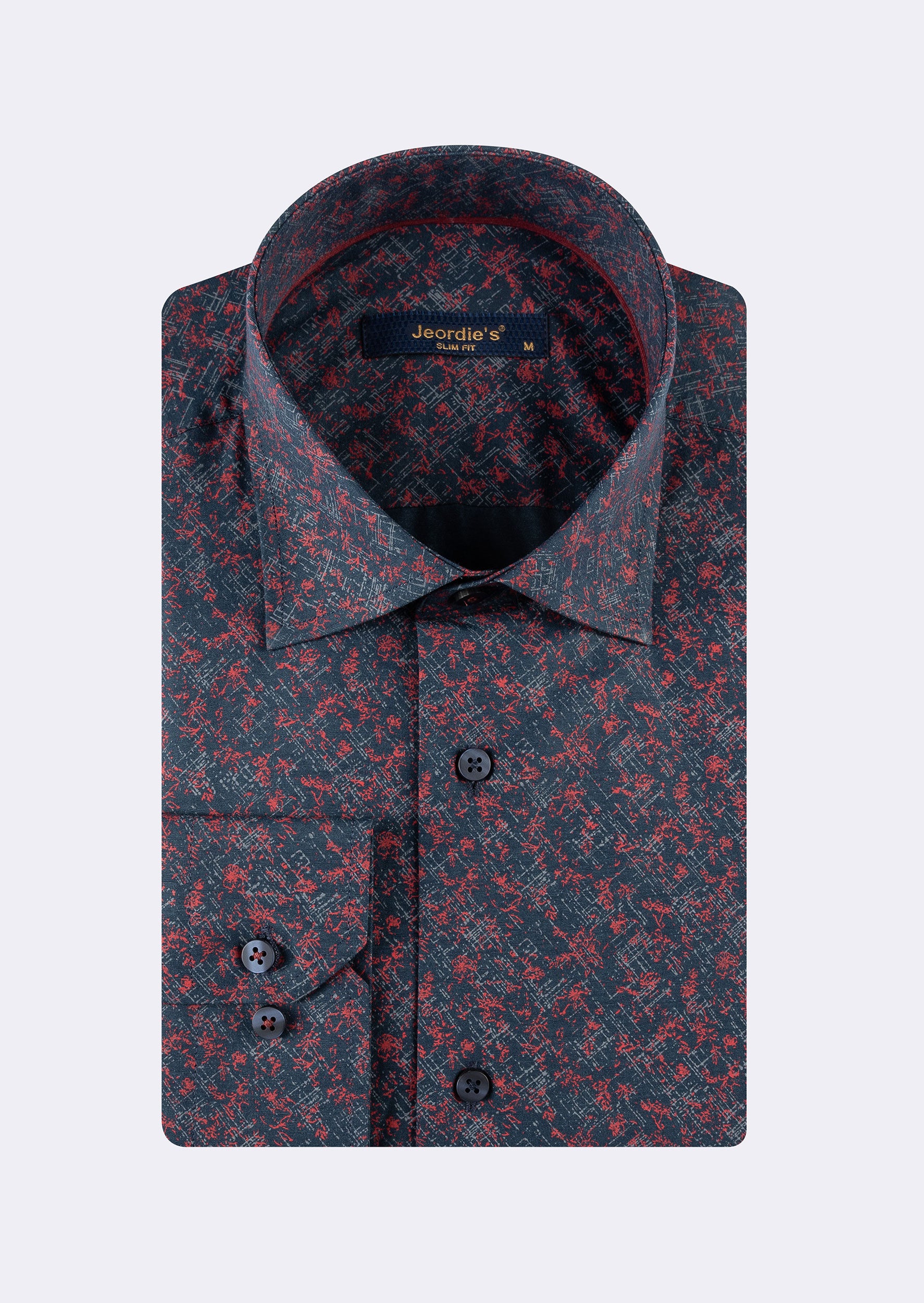 Navy - Burgundy Long Sleeve Shirt