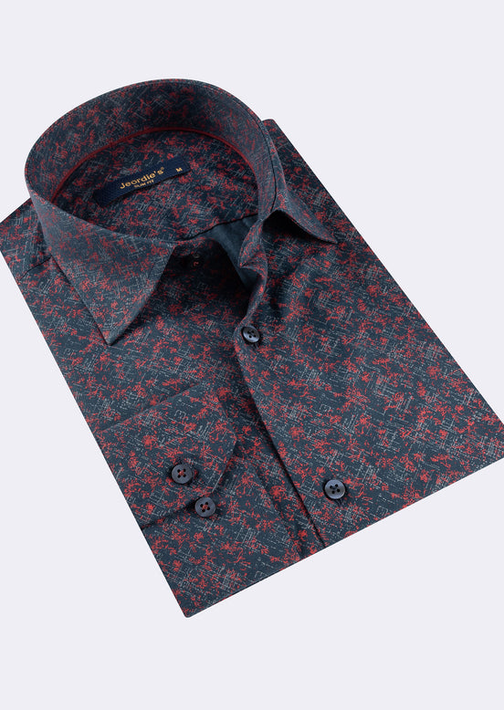 Navy - Burgundy Long Sleeve Shirt