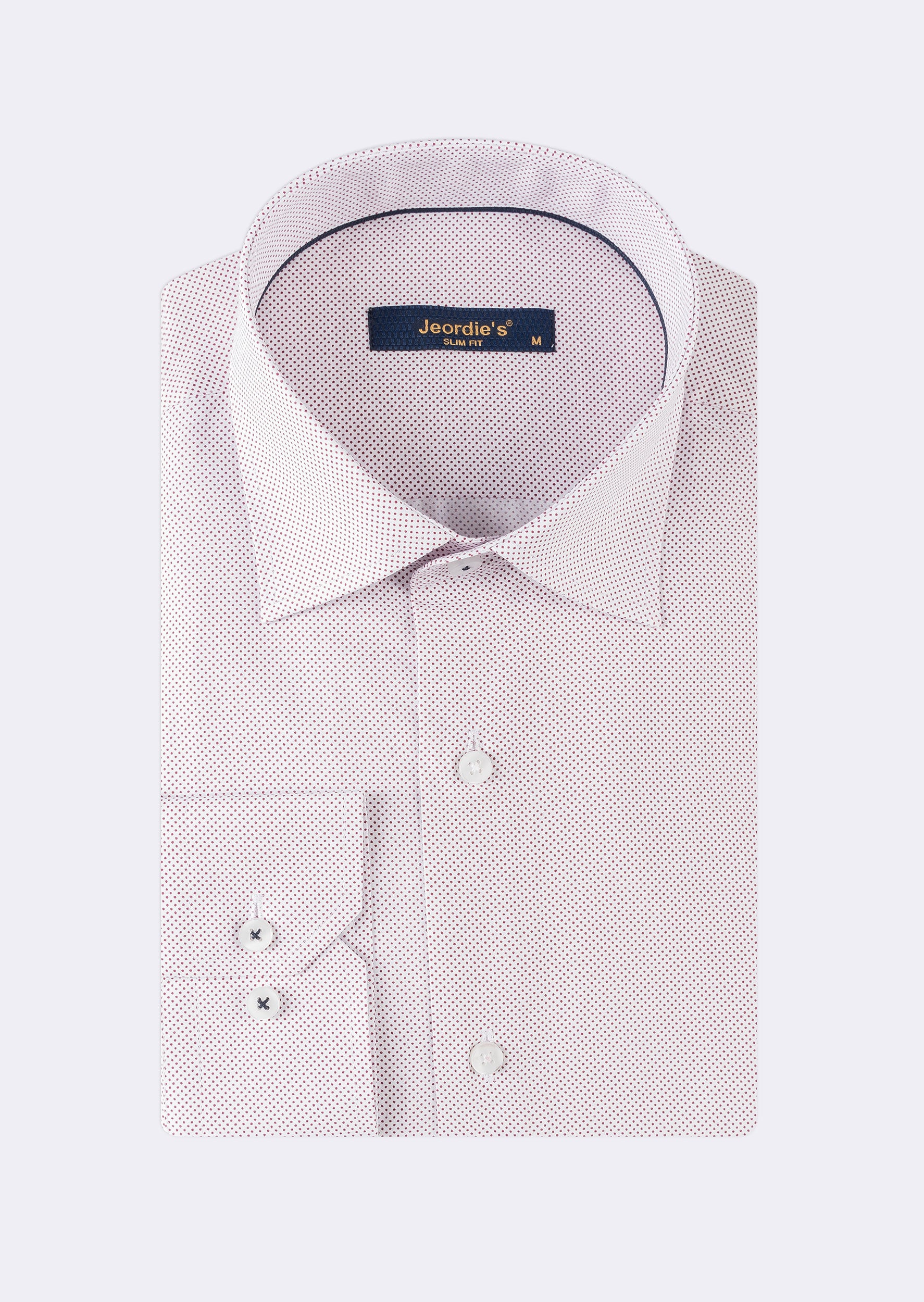 White - Burgundy Long Sleeve Shirt