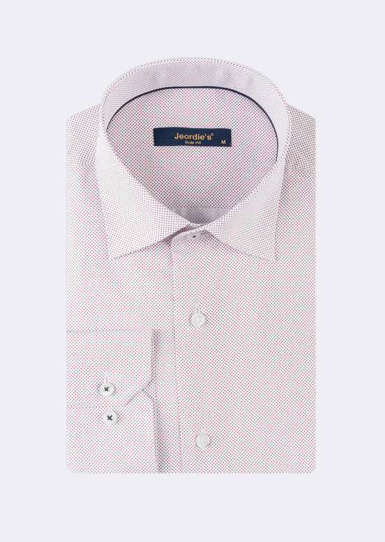 White - Burgundy Long Sleeve Shirt