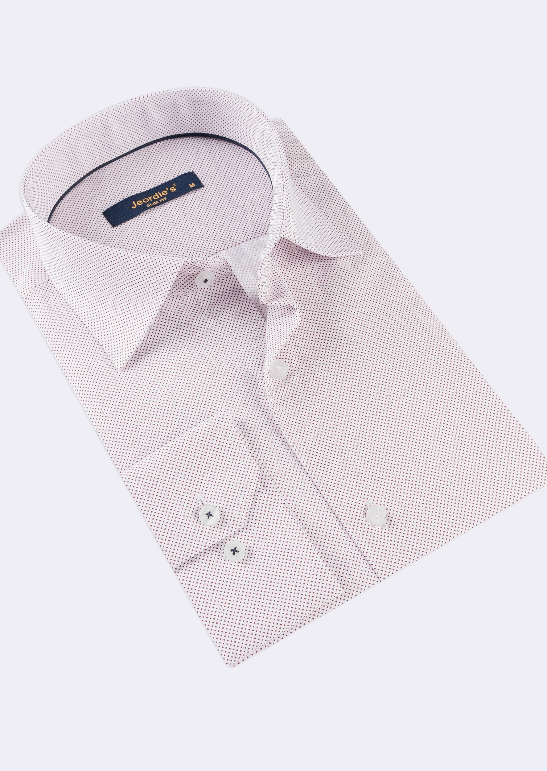 White - Burgundy Long Sleeve Shirt