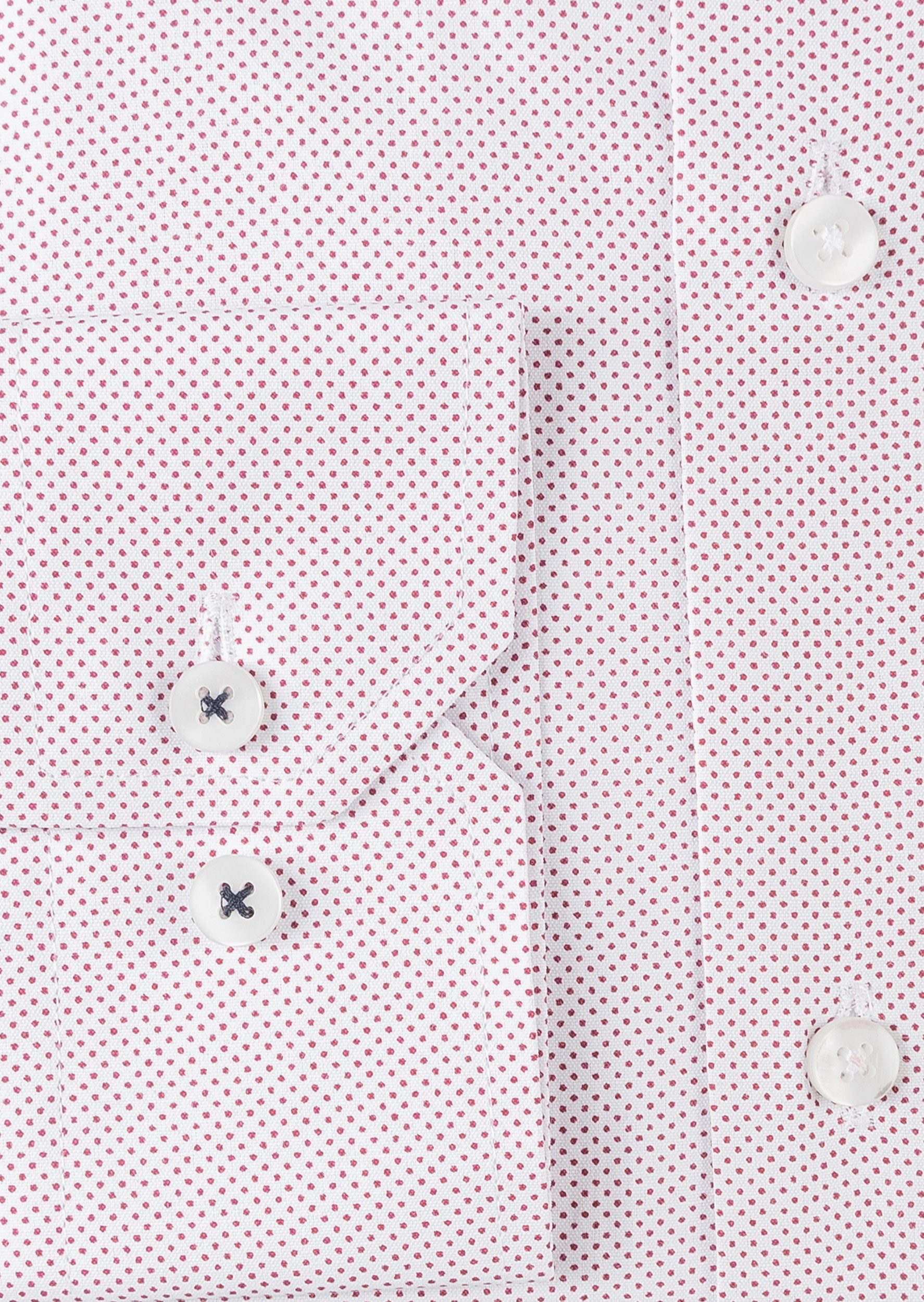 White - Burgundy Long Sleeve Shirt