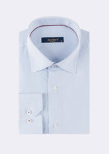 White - Sax Blue Long Sleeve Shirt