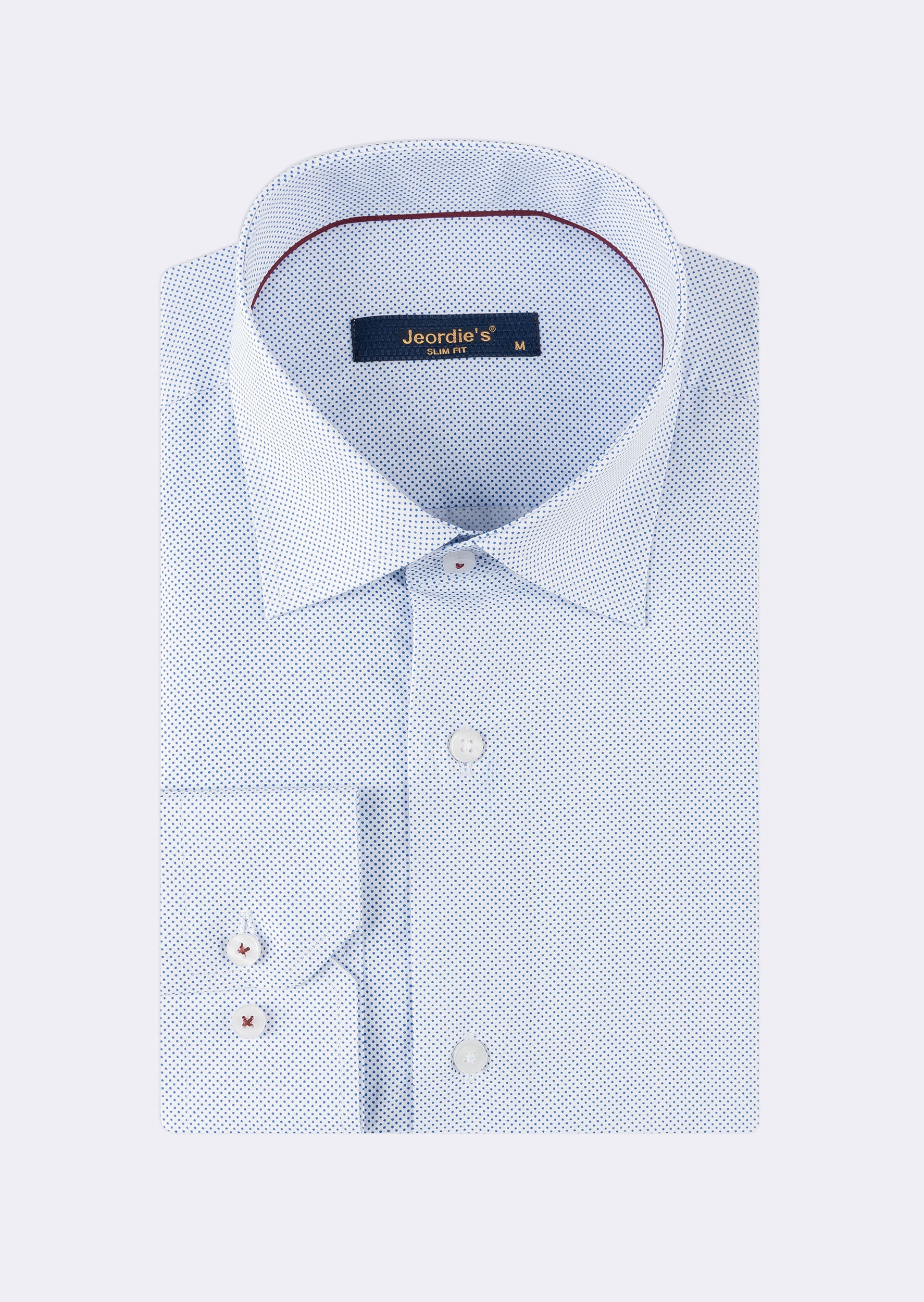 White - Sax Blue Long Sleeve Shirt