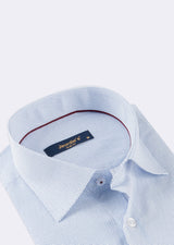 White - Sax Blue Long Sleeve Shirt