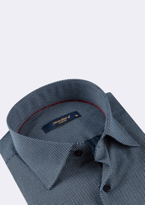 Navy - White Long Sleeve Shirt