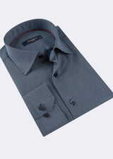 Navy - White Long Sleeve Shirt