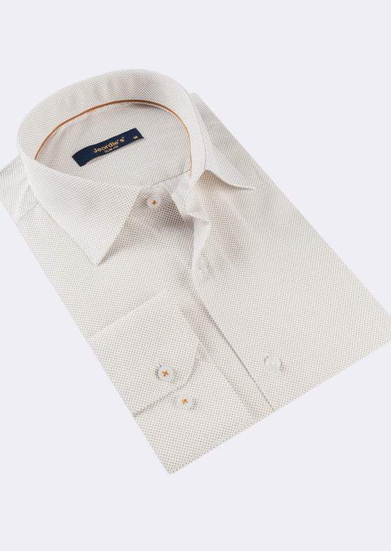 White - Beige Long Sleeve Shirt