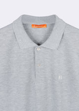 Grey Melange Polo T-Shirt