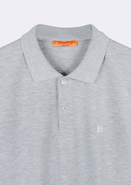 Grey Melange Polo T-Shirt