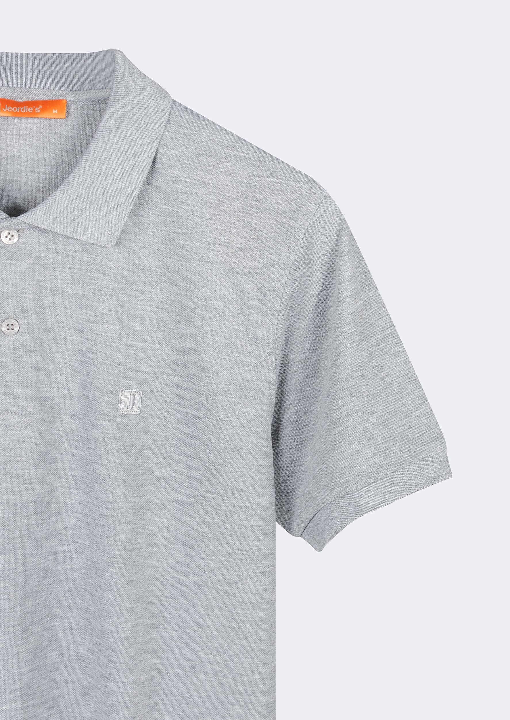 Grey Melange Polo T-Shirt
