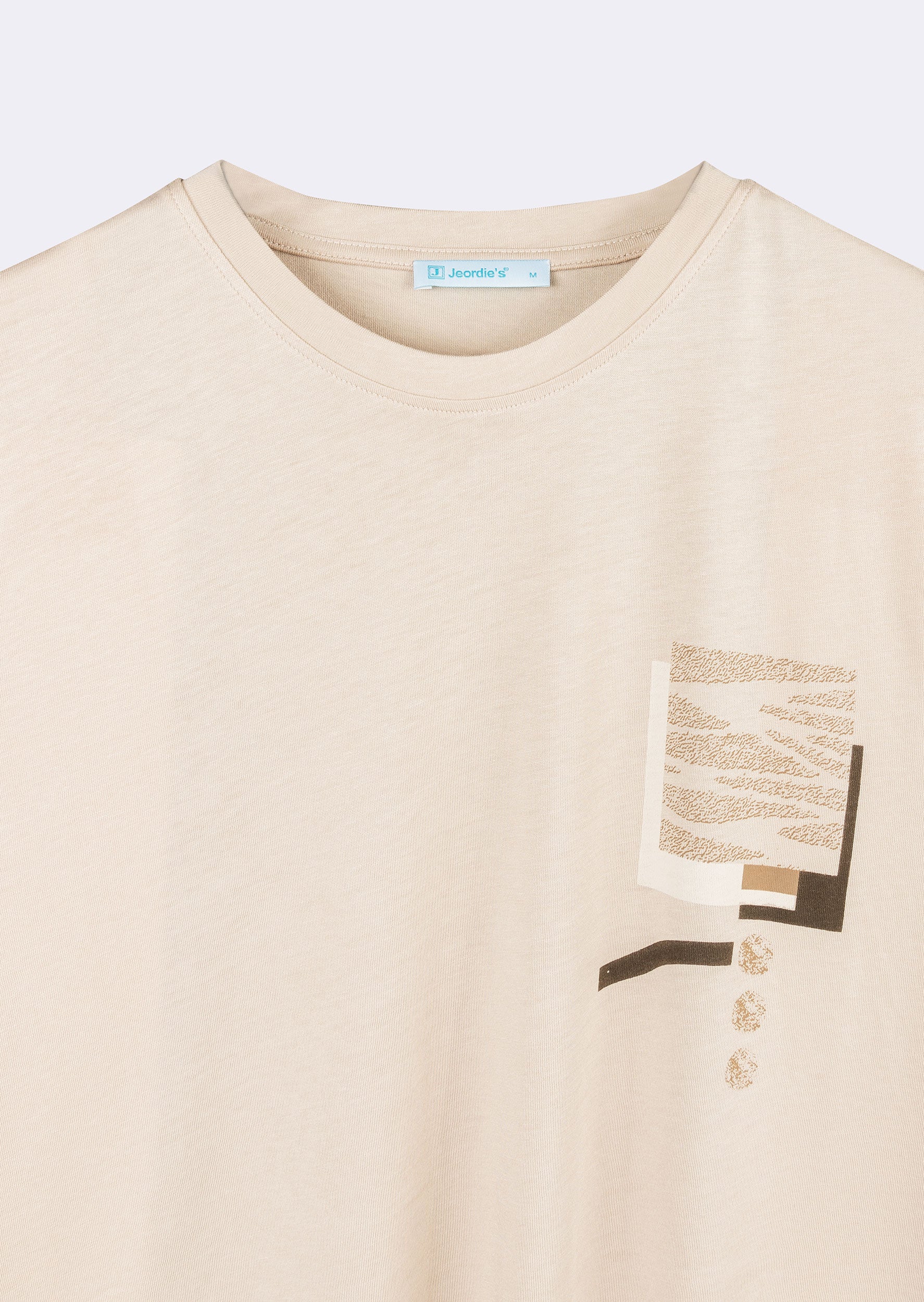 Beige Crew Neck T-shirt