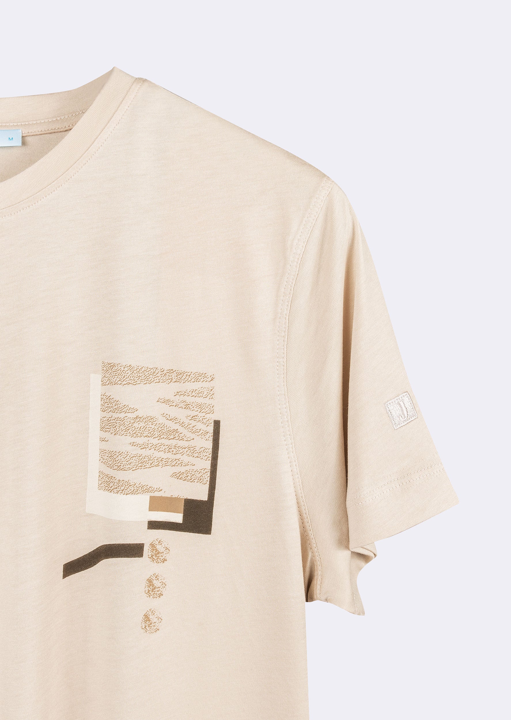 Beige Crew Neck T-shirt